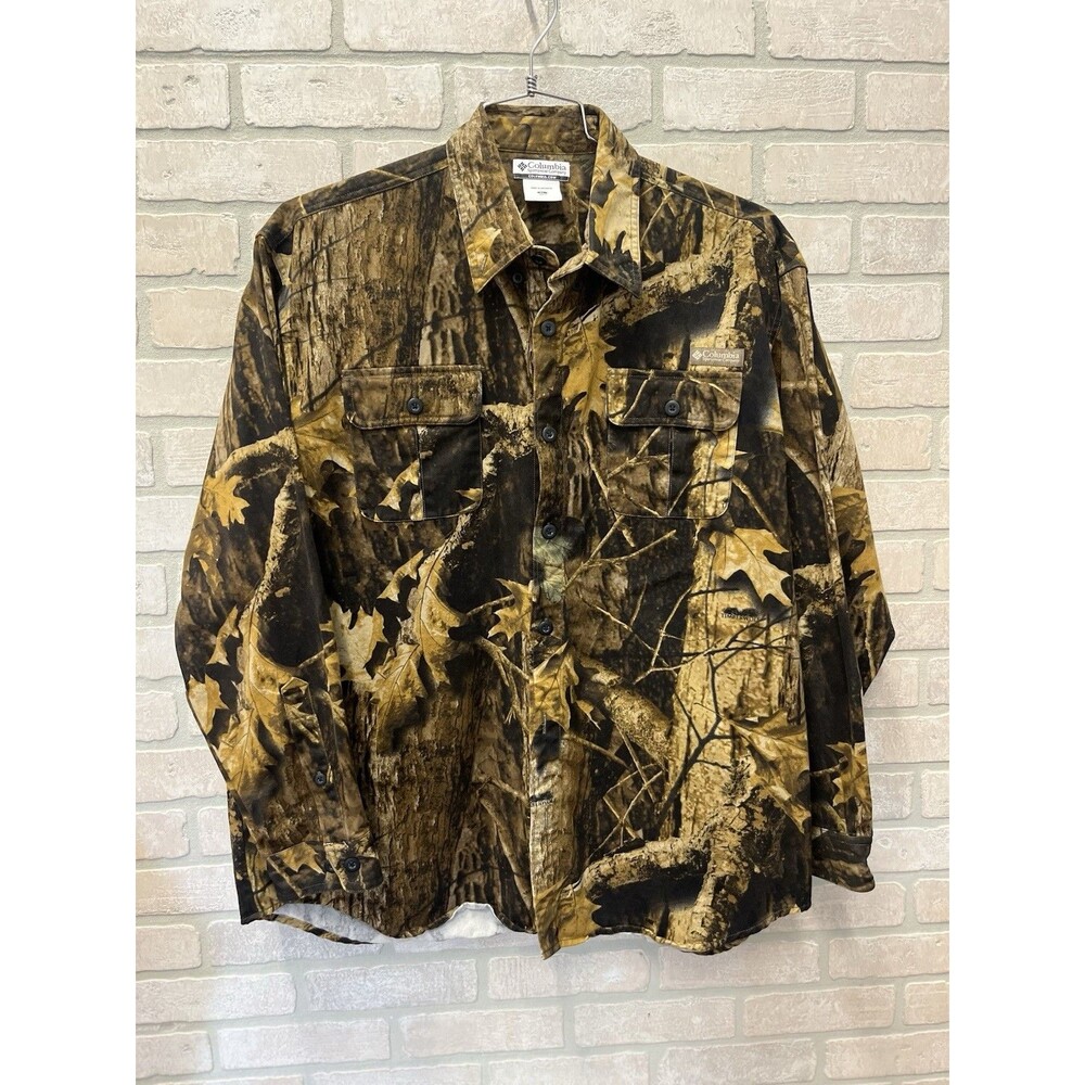 Columbia sportswear men’s thick hunting flannel shirt camo Sz XL long sleeve